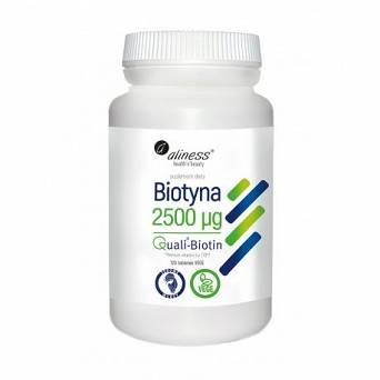 Biotyna -QualiBiotyna®-Aliness- 2500 mcg -120 tabl.vege
