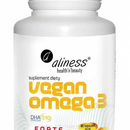 Vegan Omega 3 FORTE DHA 500 mg Aliness  60 kaps.