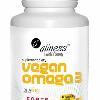 Vegan Omega 3 FORTE DHA 500 mg Aliness  60 kaps.