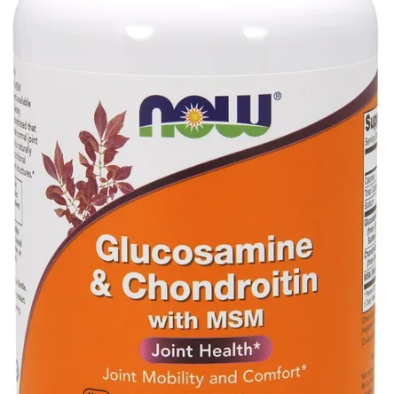 Glukozamina i Chondroityna z MSM,Now Foods 180 kaps