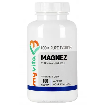 Magnez w proszku 100g - Cytrynian Magnezu MyVita