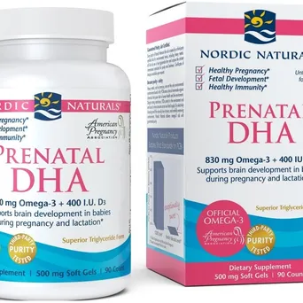 Prenatal DHA,Nordic Naturals  830mg, bez smaku 90 kapsułki 