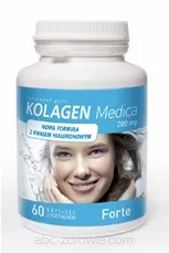 Kolagen Medica Forte 200 mg z kwasem hialuronowym,kolagen,gładka skóra,suplement diety,zdrowie paznokcie,piękne włosy