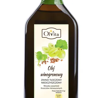 OLVITA Olej winogronowy zimnotłoczony nieoczyszczony 250ml