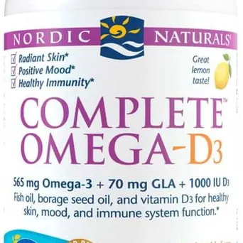 Complete Omega-D3, 565mg Cytrynowy Nordic Naturals- 120 kaps.
