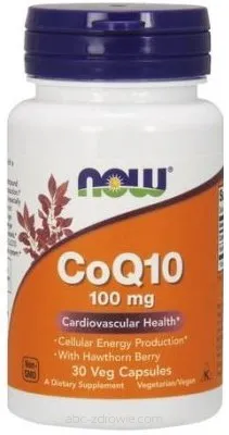 Koenzym Q10 with Hawthorn Berry, 100mg - 30 kaps. Now Foods