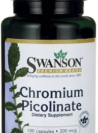 Chromium Picolinate, 200mcg - 100 kaps. SWANSON