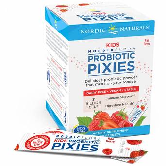 Probiotyk dla dzieci Nordic Naturals smak jagodowy 30 saszet.
