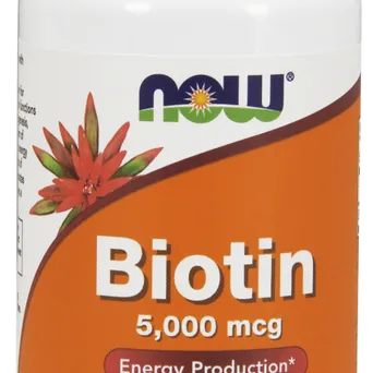 NOW FOODS Biotin 5000mcg, 60vcaps. - Biotyna