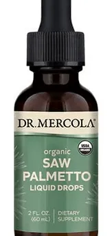 Saw Palmetto organic w kroplach  Dr Mercola 60 ml