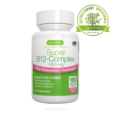 Opakowanie Super Witaminy B12-Complex Podjęzykowa 180 tabletek