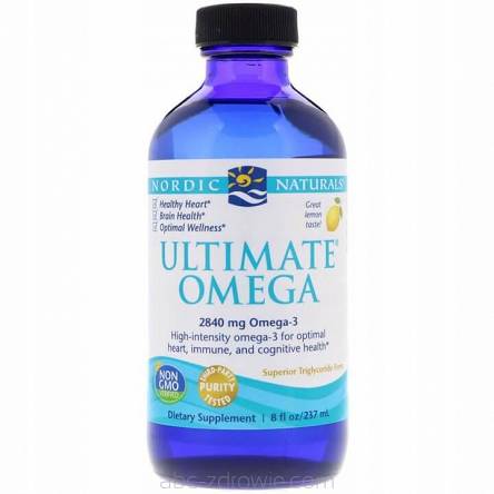 Ultimate Omega, 2840mg Cytrynowy Nordic Naturals -119 ml.