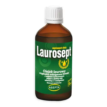 Laurosept wzbogacona formuła 30ml - Olejek laurowy + olejek z kurkumy i dzikiej róży + wit. C, mangan