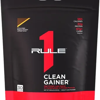 R1 Clean Gainer, Czekoladowe masło orzechowe – 4350g Rule One 