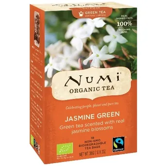  Herbata zielona jaśminowa JASMINE GREEN BIO FAIRTRADE  18  saszetek NUMI BIO