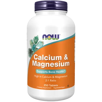 Calcium & Magnesium - Wapń 500 mg + Magnez 250 mg 250 tabl. NOW Foods