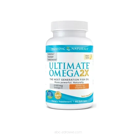 Ultimate Omega 2X  z  Witamina D3, 2150mg Cytrynowy - 60 kaps. Nordic Naturals