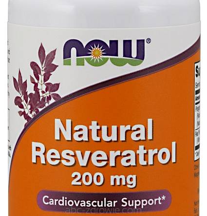 Natural Resveratrol  z  Red Wine Extract, 200mg - 60 vcaps NOW Foods