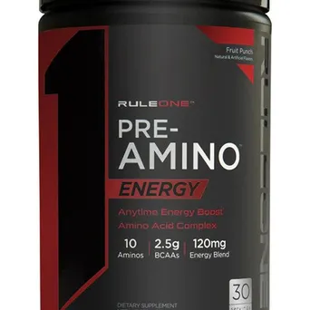 Pre-Amino Energy, Fruit Punch - 252g Rule One