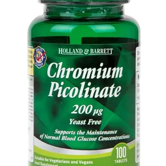 Pikolinian chromu 200mcg - Holland-Barrett - 100 tabletek. 