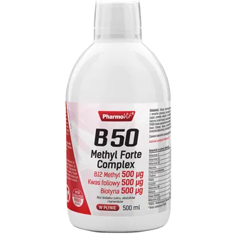 B 50 Complex Forte Methyl - Wspierający Kompleks Witamin z Grupy B, 500 ml Pharmovit