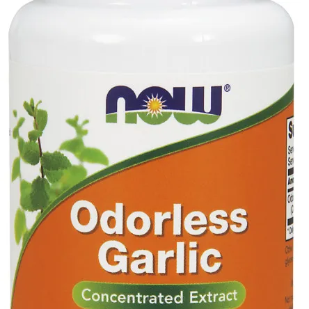 Czosnek bezzapachowy w kapsułach Odorless Garlic Now Foods 100 kaps.