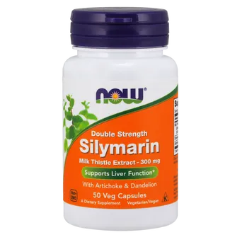 Silymarin - Sylimaryna z Ostropestu Plamistego + Dandelion Root (Mniszek) + Karczoch 50 kaps. NOW Foods