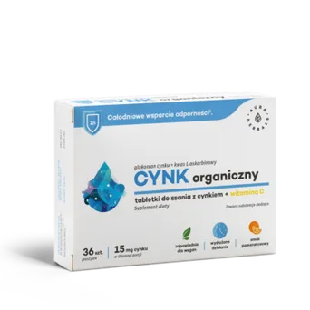 Cynk organiczny + witamina C  do ssania- 36 past.