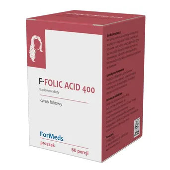 Kwas Foliowy ,ForMeds F-Folic Acid 400, proszek, 48 g