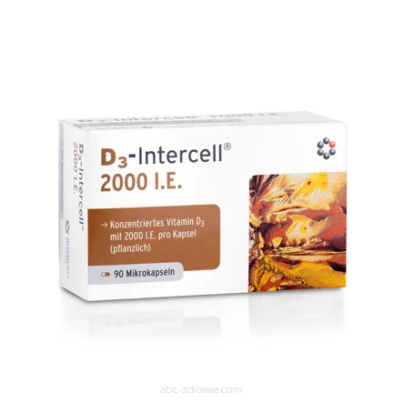 Opakowanie zawiera Witaminę D3 2000 dla Vegan Intercell 90 kaps. Mito Pharma