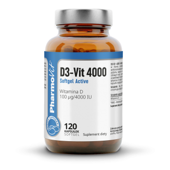 D3-Vit 4000 Softgel Active 120 kaps | Clean Label Pharmovit