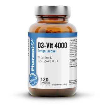 D3-Vit 4000 Softgel Active 120 kaps | Clean Label Pharmovit