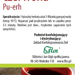 Herbata PU-ERH czerwona 100g FLOS
