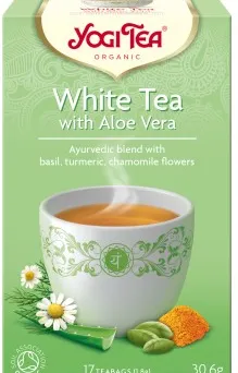 Herbata biała z aloesem WHITE TEA  z  ALOE BIO 17x1,8G YOGI TEA
