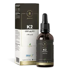 Witamina K2 100 mcg premium Vegan 50ml-Aura Herbals