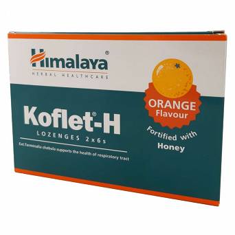 Himalaya Koflet-H Tabletki Do Ssania Pomarańcza 12szt.