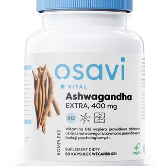 Ashwagandha Extra, 400mg - 60 vegan kaps. Osavi