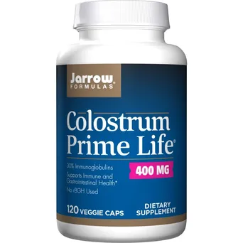 Colostrum Prime Life 400 mg - 30% Immunoglobulin 120 kaps. Jarrow Formulas
