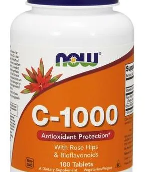 Witamina C-1000 z dzikiej róży i bioflanoidy Now Foods 100 tablets 