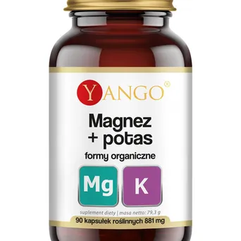Magnez + Potas formy organiczne Yango 90 kaps.