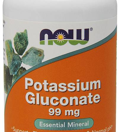 Potassium Gluconate, 99mg - 100 tablets NOW Foods