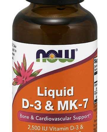 Now Foods witamina  D3 MK-7 w płynie 30 ml.