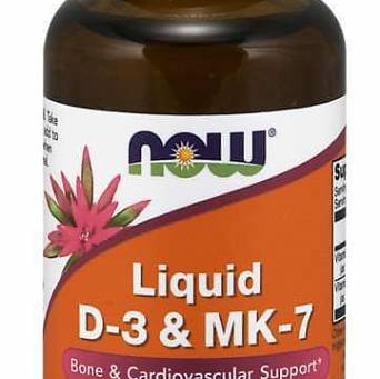 Witamina D3 MK-7 w płynie Now Foods 30 ml.