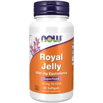 Mleczko Pszczele -Royal Jelly 1000 mg 60 kaps. NOW Foods