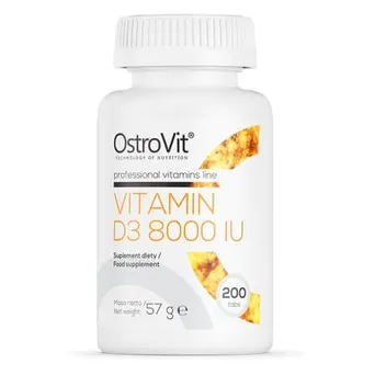 Witamina D3 8000 IU 200 tabletek OstroVit 