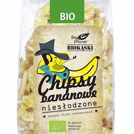 Chipsy bananowe niesĹ‚odzone BIO 150g-BIO PLANET