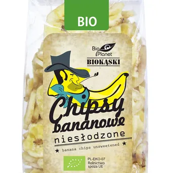 Chipsy bananowe niesłodzone BIO 150g Bio Planet