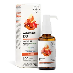 Witamina D3 Forte 4000 IU na oleju MCT – krople 50 ml-Aura Herbals