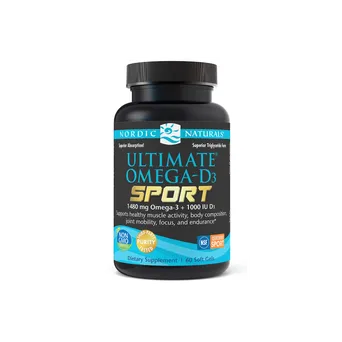 Ultimate Omega-D3 Sport, 1480mg Cytrynowy - 60 kaps. Nordic Naturals
