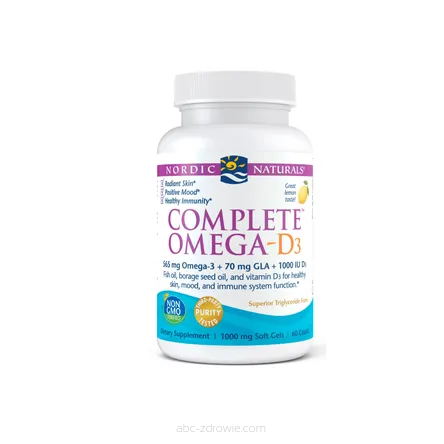 Nordic Naturals Complete Omega-D3, 565mg Cytrynowy 60 kaps. 